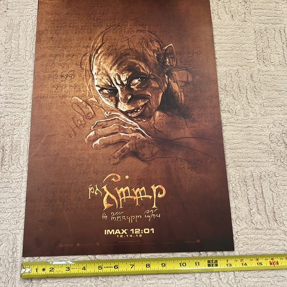 ORIGINAL IMAX PREMIER OF HOBBIT MOVIE POSTERS - Set of 4 Limited Edition - Picture 12 of 15